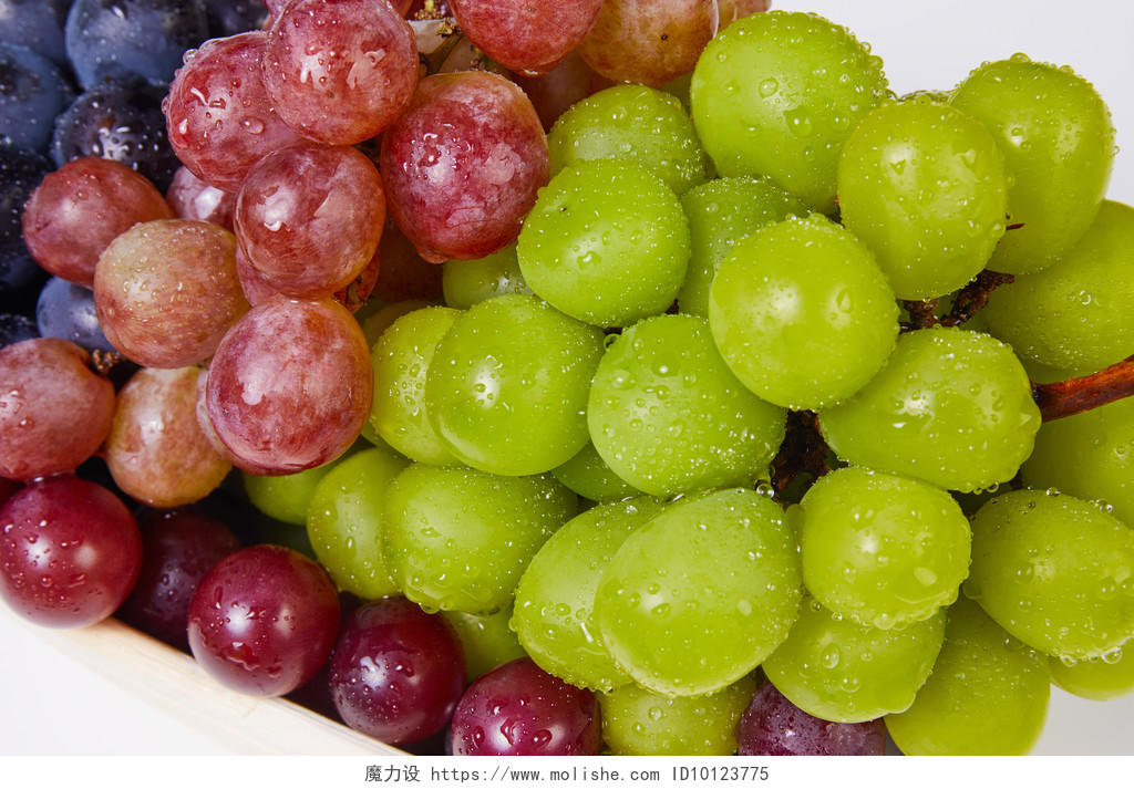 极简清新水果葡萄背景图片